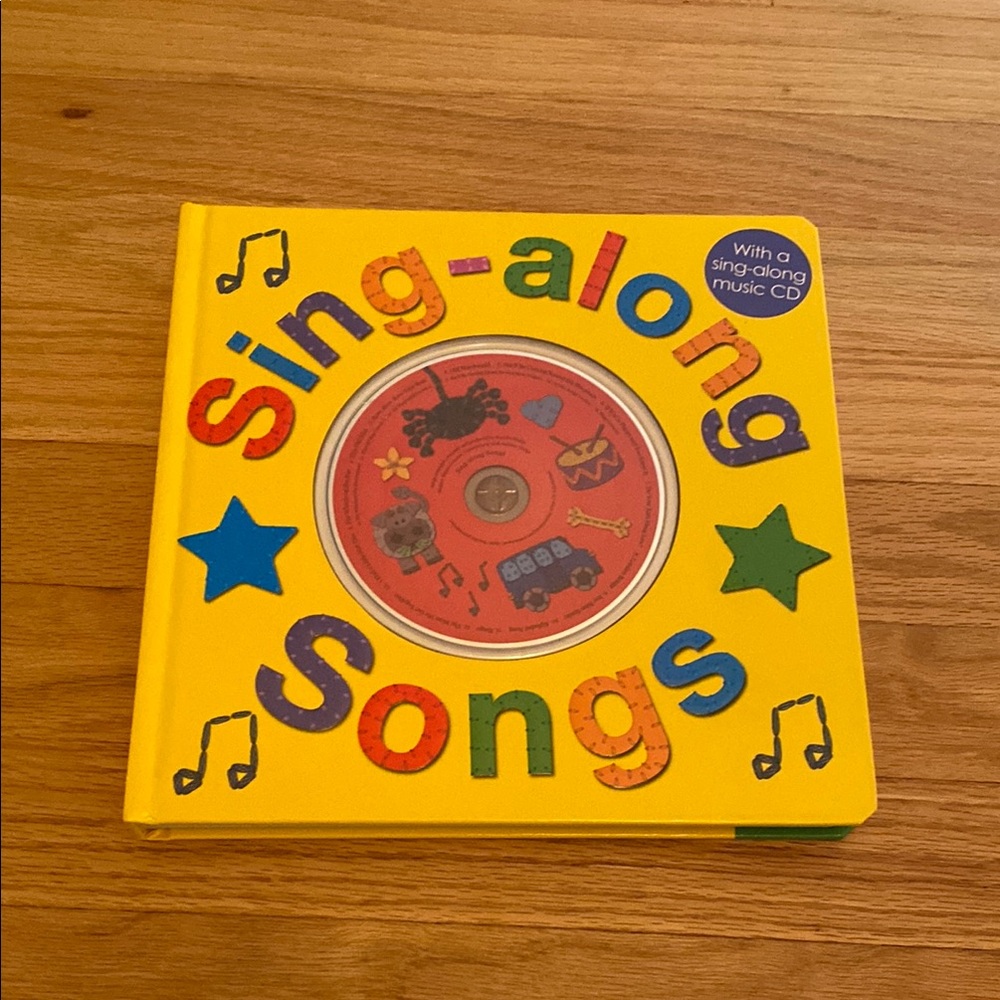 Yellow Sing-Along Songs Book with Sing-a-long CD - Never Used